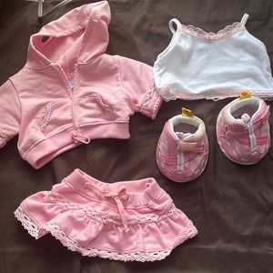 Build a bear track suit skirt outfit